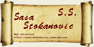 Saša Stokanović vizit kartica